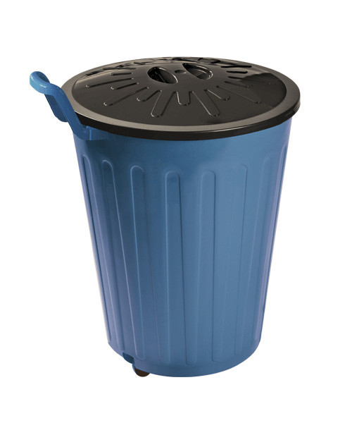 LIXEIRA COM TAMPA E RODAS 100L